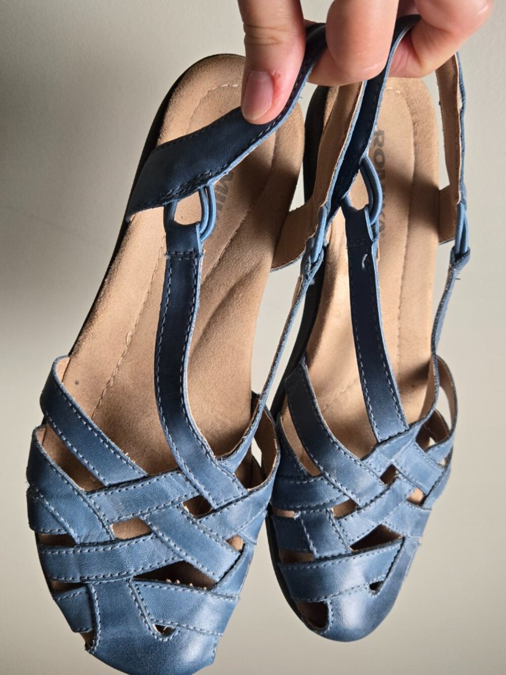 Romika leather slingbacks